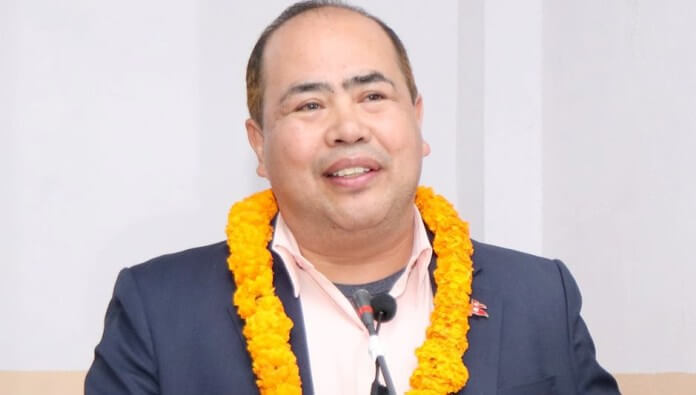 A picture of Mr. Naresh Prasad Shrestha, CEO of Samriddhi Education Foundation and Principal of Samriddhi School