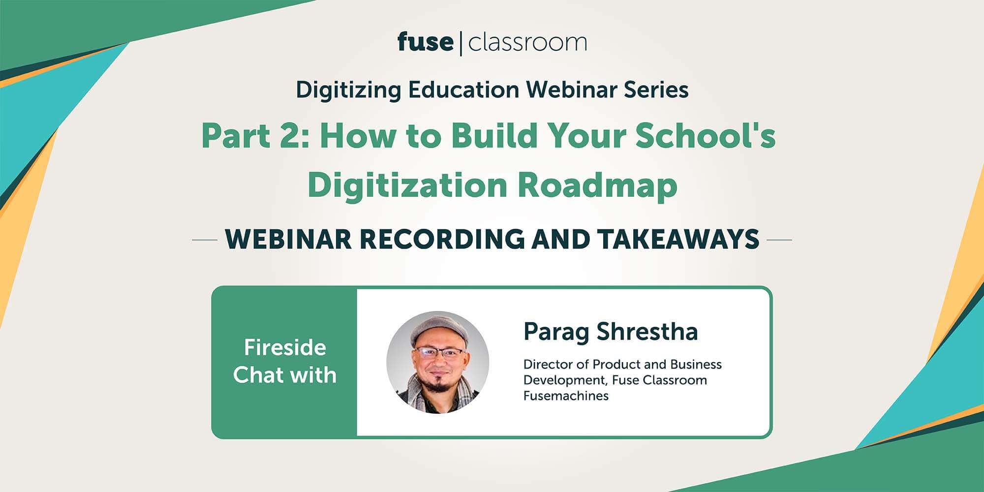 Fuse classroom graphic with webinar details